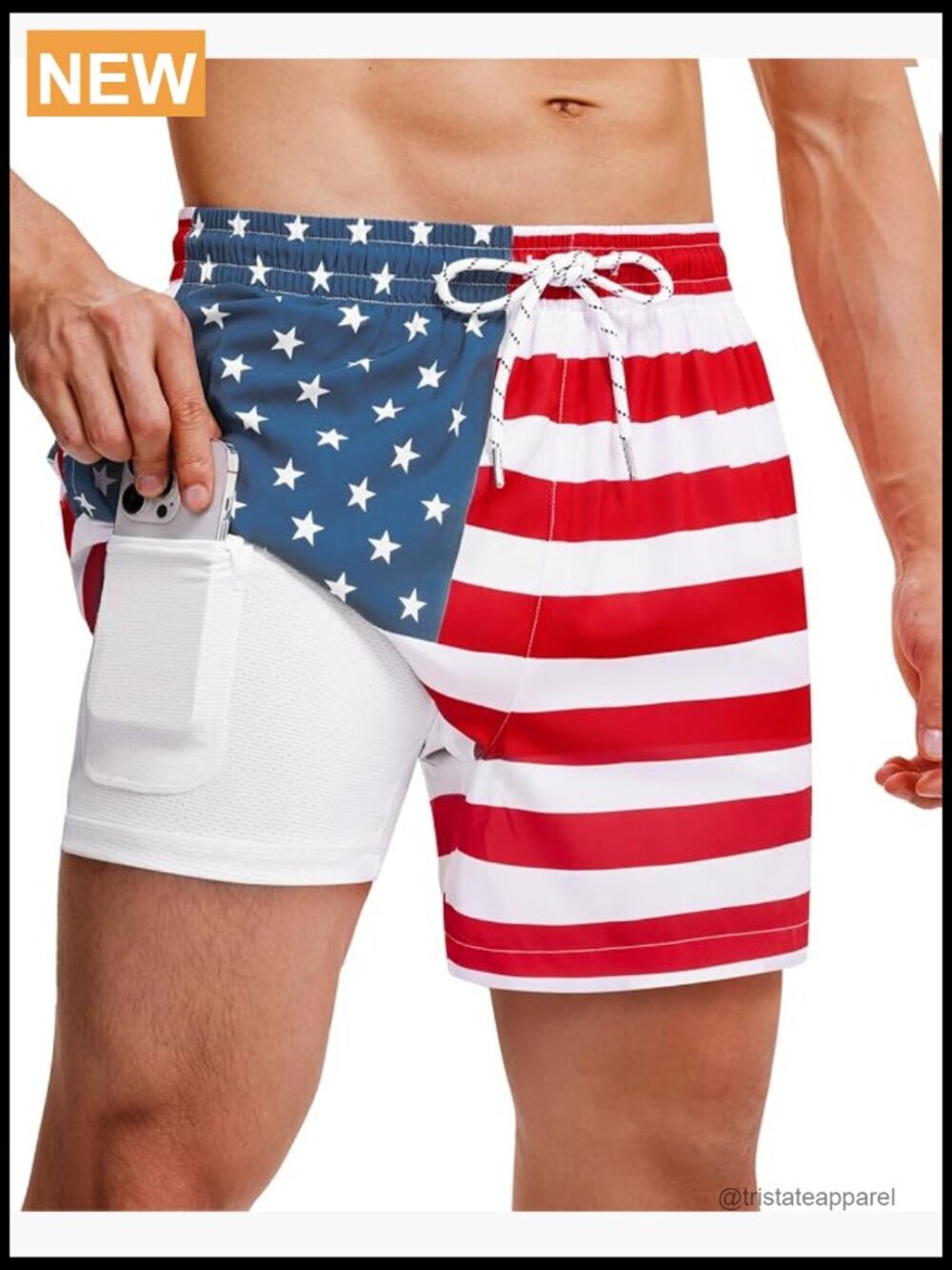 5" Quick Dry Swim Trunks with Compression Liner, Lined Pockets